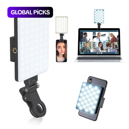Portable Rechargeable LED Clip-On Selfie Light